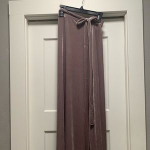 Urban Outfitters wrap skirt, velvet